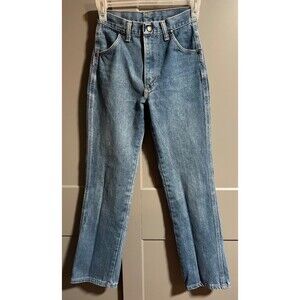 Wrangler No Fault Denim Boys High Rise Slim Straight Leg Blue Jeans 14 USA